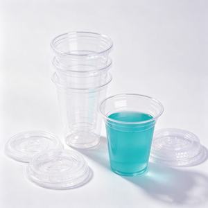 Disposable PLA Cold <b>Cups</b> Compostable Clear Custom Printed <b>Plastic</b> <b>Cups</b> With Lids For Smoothies, Milk Tea And Iced <b>Drinks</b> - Product Image 5