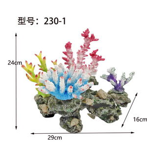 도매 다기능 인조 수지 산호 해양 수족관 장식 대형 다채로운 리프 스톤 - Product Image 5