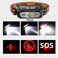 Lampe frontale rechargeable haute puissance OEM Lampe frontale USB pour la pêche Lampe frontale étanche Lampe frontale pour la chasse