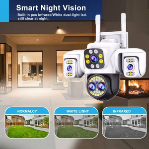 Yoosee 18MP Outdoor Wifi Security Camera 3 Lens 10X Zoom Night Vision Network PTZ Two Way Audio AI Motion Tracking CCTV Cameras - Product Image 4