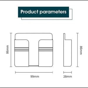 2023 New Design Multifunction Home Mobile Wall Mount Stand Adhesive Bracket <b>Storage</b> Mobile Phone Charging Holder - Product Image 5