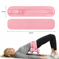 Ceinture de poussée de hanche réglable WENHAO en polyester avec coussin épais en éponge et sangle de maintien pour haltères, idéale pour les exercices de pont fessier à domicile
