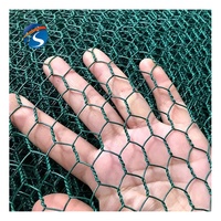 Vente treillis métallique hexagonal triple torsion rouleau de treillis métallique de poulet en plastique galvanisé/clôture en fil de poulet enduit de PVC de 8 pieds de haut