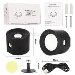 โคมไฟแม่เหล็ก LED แบบหมุนได้อั<span class=keywords><strong>จ</strong></span>ฉริยะ, ที่ยึดข้างเตียงในร่มแบบชาร์จไฟได้สำหรับห้องนอนห้องโถงห้องน้ำ<span class=keywords><strong>ผนัง</strong></span><span class=keywords><strong>ภายใน</strong></span> - Product Image 3