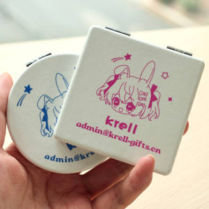 Miroir de poche personnalisé haute définition, petit miroir compact rond, miroir cosmétique personnalisé - Product Image 2