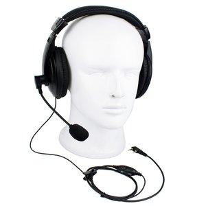 Headset Walkie Talkie K1 dengan Mikrofon Pelindung Pendengaran Earmuff Boom Mic Kompatibel dengan Radio Dua Arah Baofeng UV-5R UV-82 BF-888S - Product Image 4