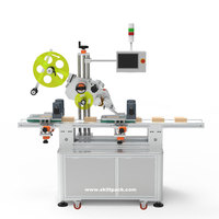 Machine d'étiquetage automatique à clapet haute précision SKILT pour emballages en verre et en papier, configuration Siemens, garantie de 2 ans