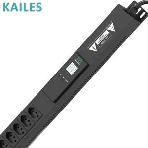KAILES(KLS) K33 Seri 16A PDU Satu Fasa Terukur 8 Soket Brasil Dapat Ditukar Saat Beroperasi Pengukur Energi AV Penggunaan Industri 200-240VAC - Product Image 4