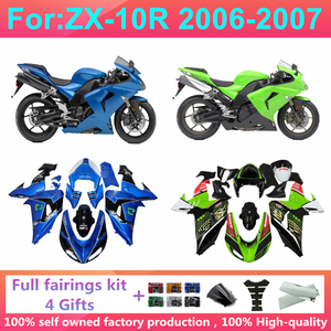 Nuevo Kit de Carenado de Motocicleta de Plástico ABS Compatible con Kawasaki Ninja ZX10R 2006 2007 <span class=keywords><strong>06</strong></span> 07 <span class=keywords><strong>10R</strong></span> ZX-<span class=keywords><strong>10R</strong></span> Zx-10 Carrocería Personalizada Zxmt - Product Image 1
