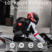 LOY Waterproof Devil Eyes Rider Sacs à dos de moto Sac à dos de motard Sac à dos pour les yeux avec application Sac pour ordinateur portable fonctionnel