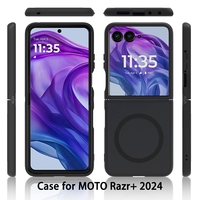 Coque de téléphone en TPU souple en PC dur transparent mat antichoc avec étui pliant magnétique pour Motorola Moto Razr 50 Ultra Razr Plus 2024