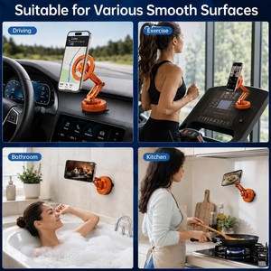 Soporte magnético para teléfono Schitec con ventosa de vacío, plegable, multiángulo ajustable, de aleación de zinc, para coche, pared y salpicadero. - Product Image 6