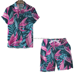 Camicia da spiaggia da uomo con camicia hawaiana traspirante da fornitore di fabbrica camicia floreale da uomo su misura - Product Image 3