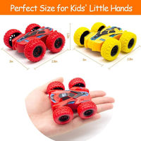 Vente en gros de voitures à double face ABS à traction Jouet à vibration inertielle à friction avec gros pneu Camion à benne basculante à quatre roues motrices