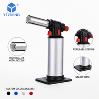 Torche de camping portable réglable de haute qualité, sûre, rechargeable, coupe-vent, résistante aux hautes températures, briquet au butane