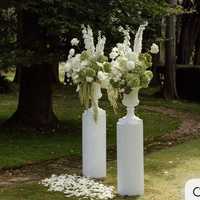 DKB Hersteller Hochzeits-Blumenarrangements Weiße Grüne Seiden-Hortensien Künstliche Blumenkugel für Hochzeitstisch Altar-Dekoration