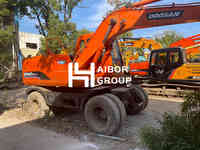 Excavatrice Doosan DX140 d'origine coréenne en bon état, d'occasion, Doosan DX140W-7, Doosan 140 150, état impeccable, excavatrice sur roues