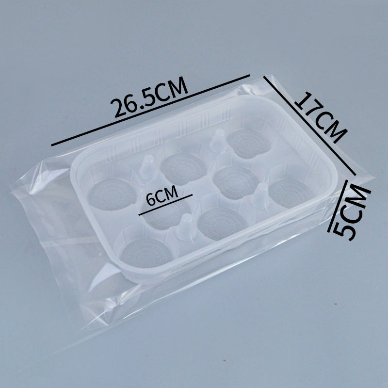 8-grid tray with plastic sealing bag