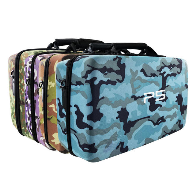 New BTX EVA Travel Bag for PS5 Console-Big Capacity Grey Carrying Case