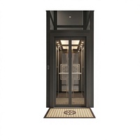 Ascenseur hydraulique résidentiel moderne pour 1 à 4 personnes avec planchers en PVC, 3 étages, cabine fermée, pour usage domestique