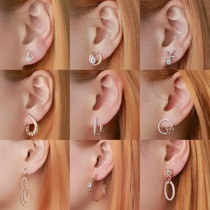 Collection de <span class=keywords><strong>boucles</strong></span> d'oreilles XUPING en gros, plaquées or, <span class=keywords><strong>multi</strong></span>-<span class=keywords><strong>anneaux</strong></span>, zircon bleu, <span class=keywords><strong>boucles</strong></span> d'oreilles pendantes pour femmes, bijoux de luxe <span class=keywords><strong>multi</strong></span>-styles - Product Image 4