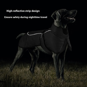 Automne hiver vêtements pour animaux de compagnie transfrontalier grand chien manteau rembourré en coton réfléchissant chaud coupe-vent imperméable <span class=keywords><strong>Dubin</strong></span> Pet Stock hiver - Product Image 3