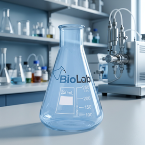 Frasco Erlenmeyer de Vidrio Azul, Frasco Cónico Graduado de 250 mL, Recipiente de Mezcla para Laboratorio - Product Image 3