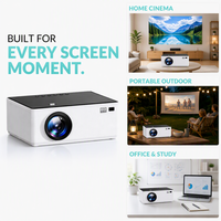 Projecteur Android en gros, 1080P Full HD, WiFi, projecteur vidéo LED portable, Android 11, 350 ANSI, 1 Go, 8 Go, pour la distribution