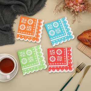 Servilletas impresas con diseños coloridos, para uso festivo en el hogar, fiestas y reuniones - pañuelos cuadrados desechables - venta al por mayor. - Product Image 1