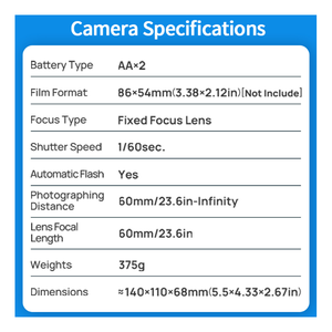 กล้องฟิล์มสำเร็จรูปคุณภาพดีราคาถูก ผลิตในจีน สำหรับเด็ก ผู้ใหญ่ ใช้แทนกล้องฟูจิ อินสตากซ์ มินิ <span class=keywords><strong>8</strong></span>/9/11/12 - Product Image 5
