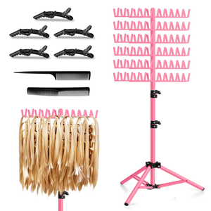 Wig Braiding Stand Salon <b>Pegs</b> Hair Rack Display Height Adjustable - Product Image 1