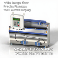 Compteur de débit d'eau numérique intelligent en acier inoxydable à ultrasons 4-20mA RS485 Modbus OEM personnalisable pour applications murales