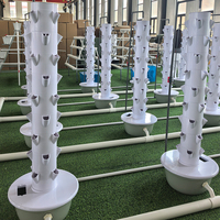 Tour hydroponique verticale avec éclairage LED pour culture, 9 à 24 niveaux, pour épinards