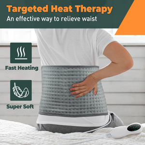 Couverture Chauffante Électrique, Tapis Chauffant avec Niveaux de Température Constante et Minuteur, Tapis Thermique pour le Corps, l'Abdomen et les Mains - Product Image 2
