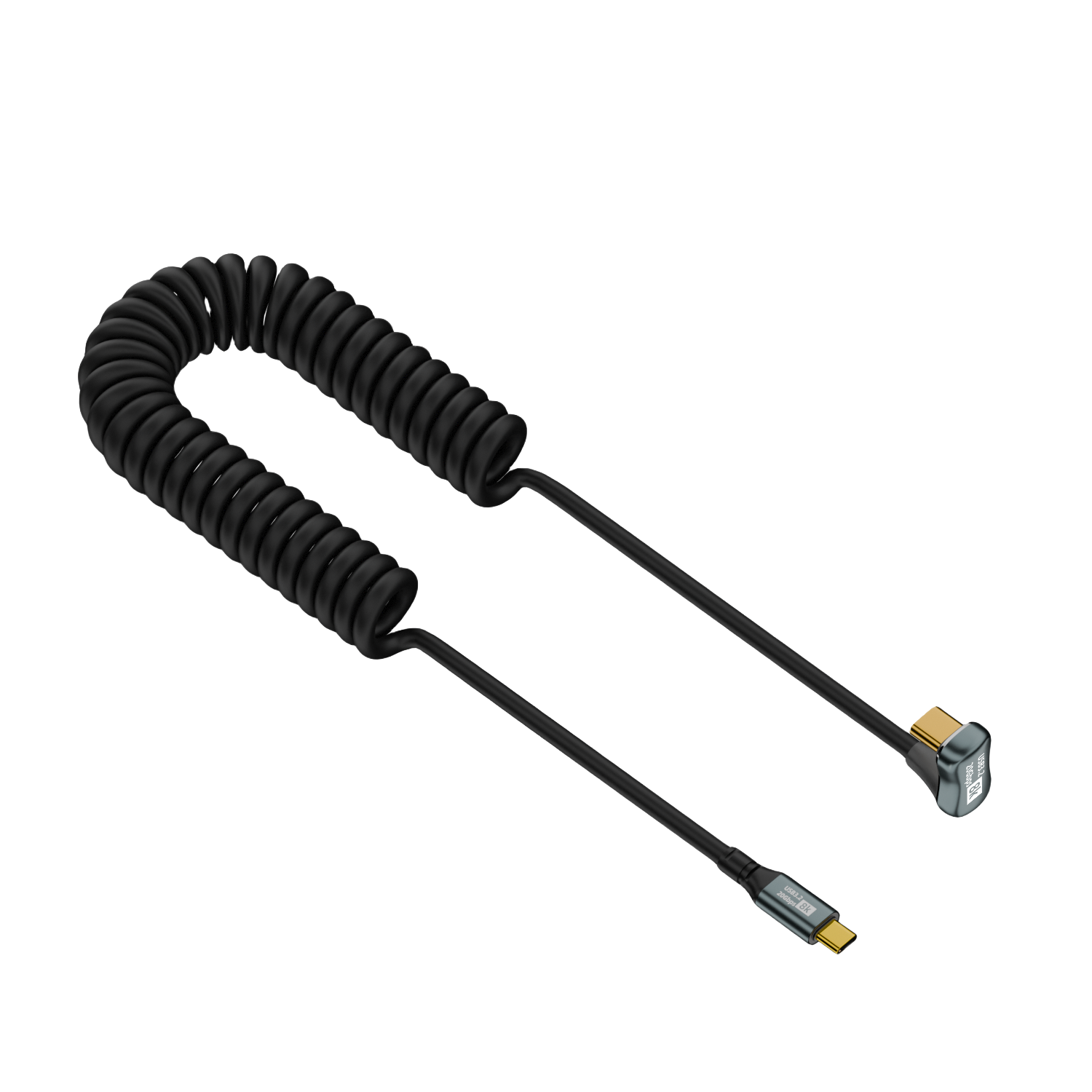 C mâle à c mâle en forme de U noir