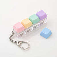 Porte-clés en acrylique LED anti-stress personnalisé avec impression UV et design de dessin animé pour cadeaux promotionnels, vente en gros OEM