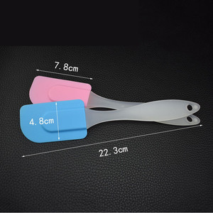 Juego de utensilios de silicona de grado alimenticio para hornear, tamaño mini, con mango de plástico colorido, juego de espátulas de silicona para hornear - Product Image 6