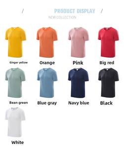 เสื้อยืดผู้ชายผ้าโพลีเอสเตอร์ผสมสแปนเด็กซ์ แห้งเร็ว ทรงพอดีตัว รับสกรีนโลโก้แบบซับลิเมชั่น เสื้อยืดออกกำลังกายสำหรับผู้ชายและผู้หญิง - Product Image 4