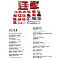Kit de 42 capteurs en 1, module de capteurs pour Arduino UNO R3 avec écran LCD OLED, matrice de points, télécommande IR, servo 9G, pompe à eau, éducation STEM
