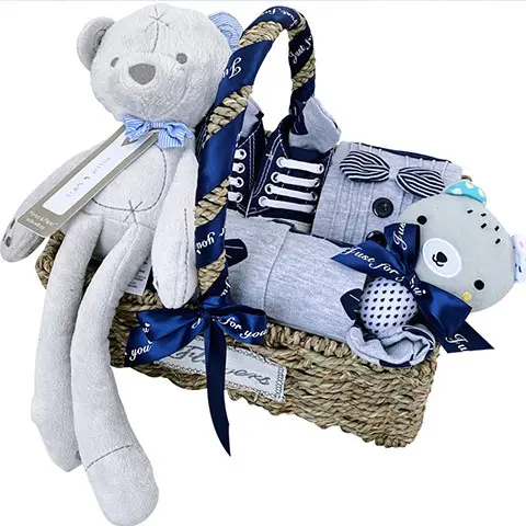 Genitore To Be Baby Shower regalo giocattolo causale benvenuto maternità abbigliamento per bambini Set regalo peluche con confezione regalo