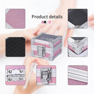 Caja de Almacenamiento para Brocas de Uñas Profesional de 25 Orificios, Rectangular, Portátil, Multiusos, Material Acrílico, para Uso en Salón - Product Image 3