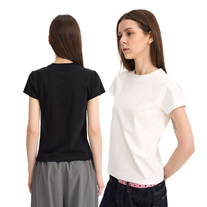 Camiseta de verano con cuello redondo para mujer Cooling Cotton Boxy Regular Fit - Product Image 3