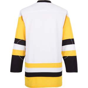 Maillot de hockey sur glace Ealer série H900 pour homme, blanc, jaune, noir, vêtements d'entraînement sublimés, séchage rapide, tissu 420g - Product Image 1
