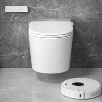 Ensembles de toilettes intelligentes suspendues au mur de luxe Télécommande de commode électrique suspendue au mur de luxe moderne à double chasse pour salles de bains modernes