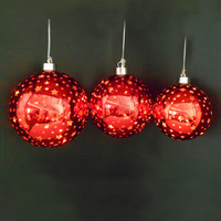 Boule lumineuse en plein air contrôlée par batterie, luminaire décoratif de fête, ornement de verre de noël