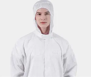 Leenol OEM Antistatic Work Uniform Gown Overalls Protective Clothing Anti-static Garments Cleanroom Suit ESD Clothes