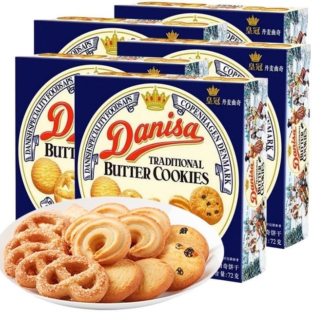 Wholesale Danish Style Traditional Butter Cookies Assorted Crispy and Sweet Biscuits Healthy Snack Food 72g Box