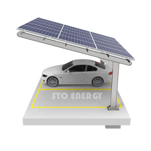 Système de montage de carport solaire en acier galvanisé à chaud robuste, structure de montage imperméable pour abri de stationnement photovoltaïque - Product Image 3
