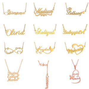 Joyería Personalizada, Colgante con Nombre en Acero Inoxidable Chapado en Oro de 18K, Collar con Inicial Personalizada - Product Image 2