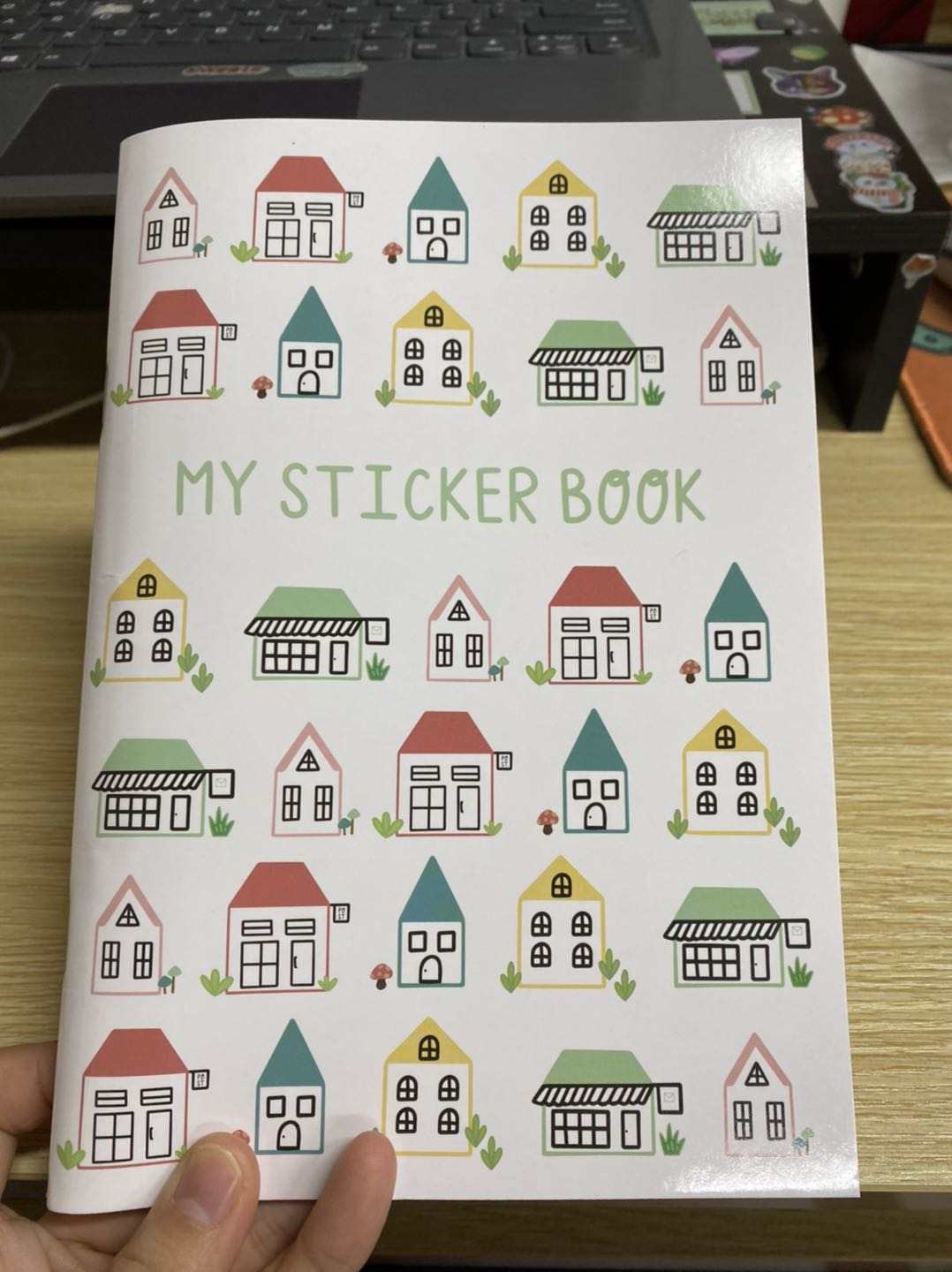 Cuaderno con pegatinas cinta libro de mano set caja de regalo